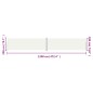 vidaXL Seitenmarkise Ausziehbar Creme 200x1200 cm vidaXL Seitenmarkise Ausziehbar Creme 200x1200 cm