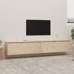 vidaXL Wandschränke 2 Stk. 100x30x35 cm Massivholz Kiefer