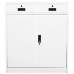 vidaXL Büroschrank Weiß 90x40x102 cm Stahl