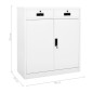 vidaXL Büroschrank Weiß 90x40x102 cm Stahl vidaXL Büroschrank Weiß 90x40x102 cm Stahl
