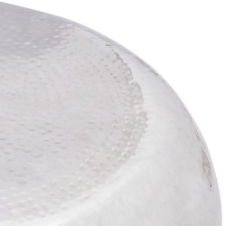 vidaXL Couchtisch aus gehämmertem Aluminium Silbern 