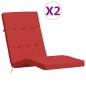 Liegestuhl-Auflagen 2 Stk. Rot Oxford-Gewebe Liegestuhl-Auflagen 2 Stk. Rot Oxford-Gewebe