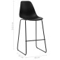 vidaXL Barhocker 4 Stk. Schwarz Kunststoff vidaXL Barhocker 4 Stk. Schwarz Kunststoff