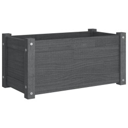 vidaXL Pflanzkübel Grau 60x31x31 cm Massivholz Kiefer