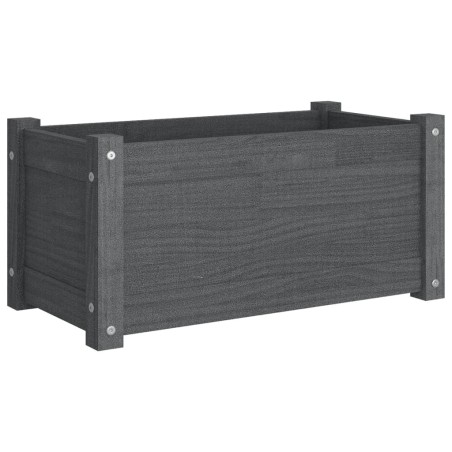 vidaXL Pflanzkübel Grau 60x31x31 cm Massivholz Kiefer