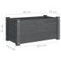 vidaXL Pflanzkübel Grau 60x31x31 cm Massivholz Kiefer vidaXL Pflanzkübel Grau 60x31x31 cm Massivholz Kiefer