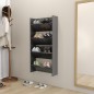 vidaXL Wand-Schuhschränke 2 Stk. Hochglanz-Grau 60x18x60cm