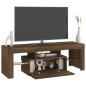 vidaXL TV-Schrank mit LED-Leuchten Braun Eichen-Optik 120x35x40 cm vidaXL TV-Schrank mit LED-Leuchten Braun Eichen-Optik 120x35x40 cm