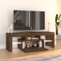 vidaXL TV-Schrank mit LED-Leuchten Braun Eichen-Optik 120x35x40 cm vidaXL TV-Schrank mit LED-Leuchten Braun Eichen-Optik 120x35x40 cm