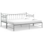 vidaXL Ausziehsofa Bettgestell Grau Metall 90x200 cm vidaXL Ausziehsofa Bettgestell Grau Metall 90x200 cm