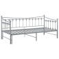 vidaXL Ausziehsofa Bettgestell Grau Metall 90x200 cm vidaXL Ausziehsofa Bettgestell Grau Metall 90x200 cm