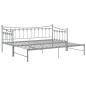 vidaXL Ausziehsofa Bettgestell Grau Metall 90x200 cm vidaXL Ausziehsofa Bettgestell Grau Metall 90x200 cm