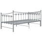 vidaXL Ausziehsofa Bettgestell Grau Metall 90x200 cm vidaXL Ausziehsofa Bettgestell Grau Metall 90x200 cm
