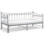 vidaXL Ausziehsofa Bettgestell Grau Metall 90x200 cm vidaXL Ausziehsofa Bettgestell Grau Metall 90x200 cm