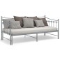vidaXL Ausziehsofa Bettgestell Grau Metall 90x200 cm vidaXL Ausziehsofa Bettgestell Grau Metall 90x200 cm