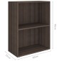 vidaXL Bücherregal Holzwerkstoff 60x31x78 cm Grau Sonoma-Eiche vidaXL Bücherregal Holzwerkstoff 60x31x78 cm Grau Sonoma-Eiche