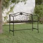 vidaXL 2-Sitzer-Gartenbank 104 cm Schwarz Stahl vidaXL 2-Sitzer-Gartenbank 104 cm Schwarz Stahl