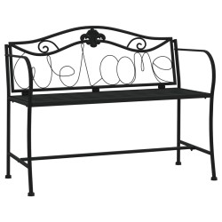 vidaXL 2-Sitzer-Gartenbank 104 cm Schwarz Stahl