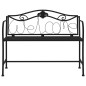 vidaXL 2-Sitzer-Gartenbank 104 cm Schwarz Stahl vidaXL 2-Sitzer-Gartenbank 104 cm Schwarz Stahl