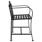 vidaXL 2-Sitzer-Gartenbank 104 cm Schwarz Stahl vidaXL 2-Sitzer-Gartenbank 104 cm Schwarz Stahl