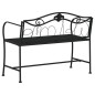 vidaXL 2-Sitzer-Gartenbank 104 cm Schwarz Stahl vidaXL 2-Sitzer-Gartenbank 104 cm Schwarz Stahl
