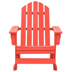 vidaXL Adirondack-Schaukelstuhl Massivholz Tanne Rot