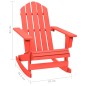 vidaXL Adirondack-Schaukelstuhl Massivholz Tanne Rot vidaXL Adirondack-Schaukelstuhl Massivholz Tanne Rot