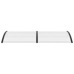 vidaXL Türvordach Schwarz und Transparent 240×80 cm PC 