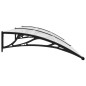 vidaXL Türvordach Schwarz und Transparent 240×80 cm PC vidaXL Türvordach Schwarz und Transparent 240×80 cm PC