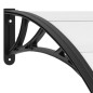 vidaXL Türvordach Schwarz und Transparent 240×80 cm PC vidaXL Türvordach Schwarz und Transparent 240×80 cm PC