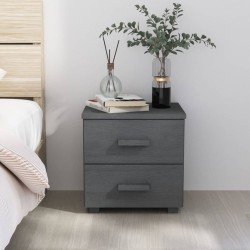 vidaXL Nachttisch HAMAR Dunkelgrau 40x35x44,5 cm Massivholz Kiefer