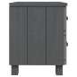 vidaXL Nachttisch HAMAR Dunkelgrau 40x35x44,5 cm Massivholz Kiefer vidaXL Nachttisch HAMAR Dunkelgrau 40x35x44,5 cm Massivholz Kiefer