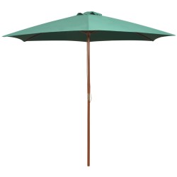 vidaXL Sonnenschirm 270×270 cm Holzstange Grün