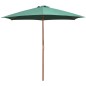 vidaXL Sonnenschirm 270×270 cm Holzstange Grün vidaXL Sonnenschirm 270×270 cm Holzstange Grün