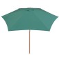 vidaXL Sonnenschirm 270×270 cm Holzstange Grün vidaXL Sonnenschirm 270×270 cm Holzstange Grün