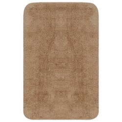 vidaXL Badematten-Set 3-tlg. Stoff Beige