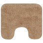 vidaXL Badematten-Set 3-tlg. Stoff Beige vidaXL Badematten-Set 3-tlg. Stoff Beige