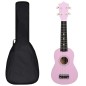 vidaXL Sopran-Ukulele-Set mit Tasche für Kinder Rosa 21" vidaXL Sopran-Ukulele-Set mit Tasche für Kinder Rosa 21"