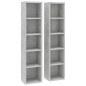 vidaXL CD-Regale 2 Stk. Betongrau 21x16x93,5 cm Holzwerkstoff vidaXL CD-Regale 2 Stk. Betongrau 21x16x93,5 cm Holzwerkstoff