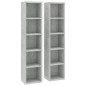 vidaXL CD-Regale 2 Stk. Betongrau 21x16x93,5 cm Holzwerkstoff vidaXL CD-Regale 2 Stk. Betongrau 21x16x93,5 cm Holzwerkstoff