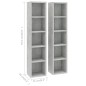 vidaXL CD-Regale 2 Stk. Betongrau 21x16x93,5 cm Holzwerkstoff vidaXL CD-Regale 2 Stk. Betongrau 21x16x93,5 cm Holzwerkstoff
