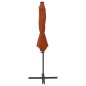 vidaXL Ampelschirm mit Mast und LED Terracotta-Rot 300 cm vidaXL Ampelschirm mit Mast und LED Terracotta-Rot 300 cm