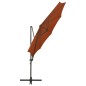 vidaXL Ampelschirm mit Mast und LED Terracotta-Rot 300 cm vidaXL Ampelschirm mit Mast und LED Terracotta-Rot 300 cm
