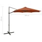 vidaXL Ampelschirm mit Mast und LED Terracotta-Rot 300 cm vidaXL Ampelschirm mit Mast und LED Terracotta-Rot 300 cm