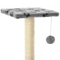 vidaXL Katzen-Kratzbaum Sisal 65 cm Grau Pfoten-Muster vidaXL Katzen-Kratzbaum Sisal 65 cm Grau Pfoten-Muster