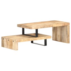 vidaXL 2-tlg. Couchtisch-Set Massivholz Mango 