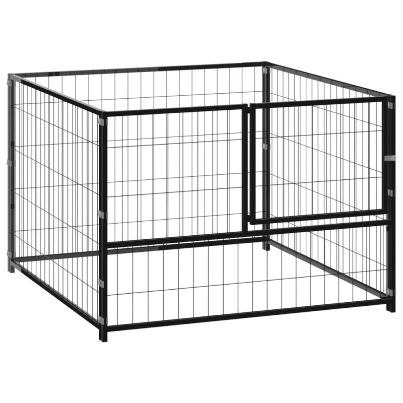 vidaXL Hundezwinger Schwarz 100x100x70 cm Stahl vidaXL Hundezwinger Schwarz 100x100x70 cm Stahl