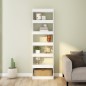 vidaXL Bücherregal/Raumteiler Hochglanz-Weiß 60x30x198cm vidaXL Bücherregal/Raumteiler Hochglanz-Weiß 60x30x198cm