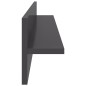 vidaXL Wandregale 4 Stk. Hochglanz-Grau 80x11,5x18 cm Holzwerkstoff vidaXL Wandregale 4 Stk. Hochglanz-Grau 80x11,5x18 cm Holzwerkstoff