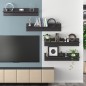 vidaXL Wandregale 4 Stk. Hochglanz-Grau 80x11,5x18 cm Holzwerkstoff vidaXL Wandregale 4 Stk. Hochglanz-Grau 80x11,5x18 cm Holzwerkstoff